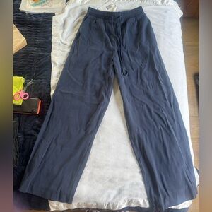 YAS Yasnara High Waist Navy Wide Leg Pants | Size S